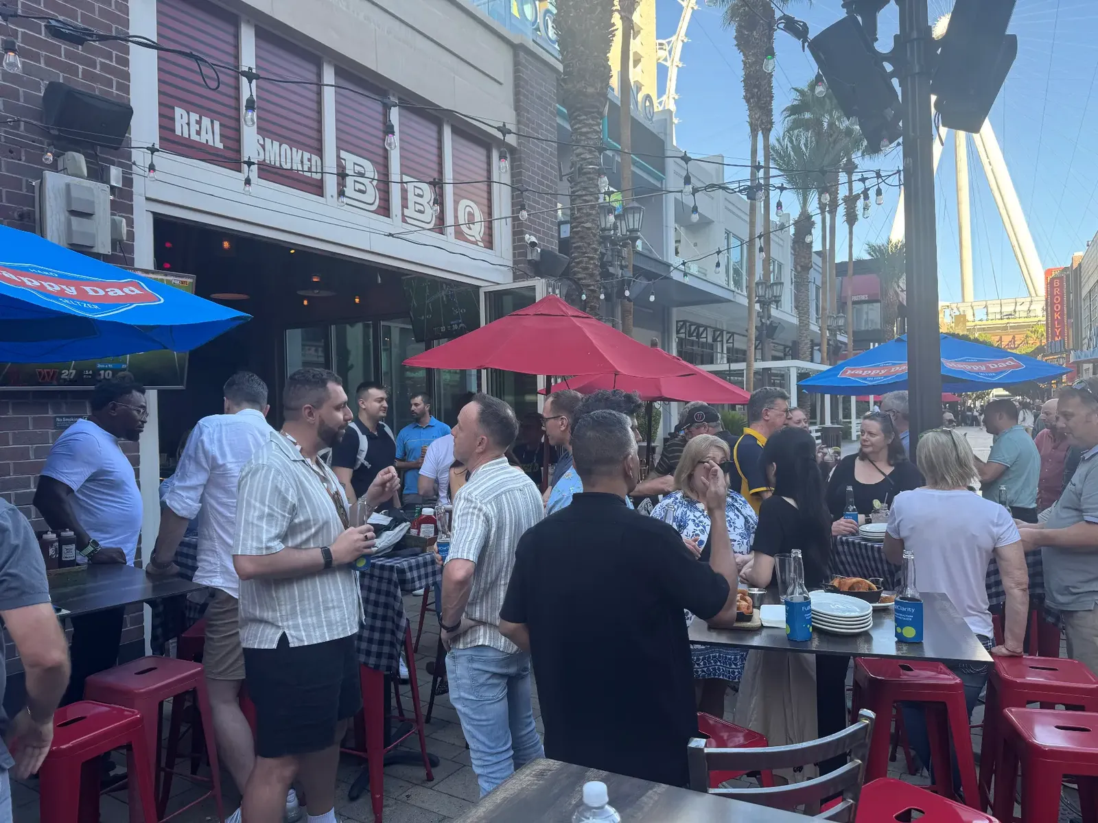 Last year's crowd on Virgil's patio under the High Roller